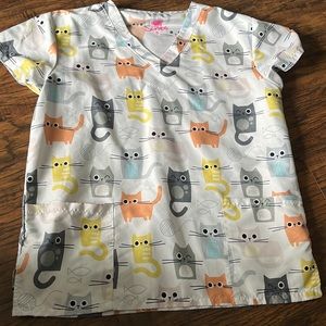 Cat Scrub Top